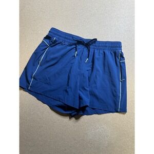 Title Nine Women's Medium Running Shorts Navy Blue Athletic‎ Workout Gym Drawstr